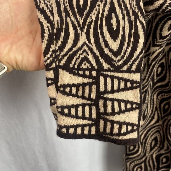 Anthropologie Moth The Eyes Have It Open Abstract Cardigan - Brown - Size Small - Picture 8 of 10